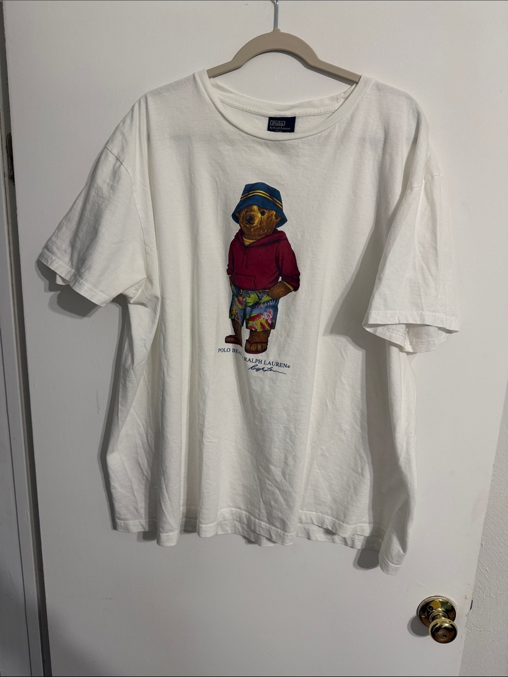 Polo by Ralph Lauren White Bear Graphic Short Sleeve Tee